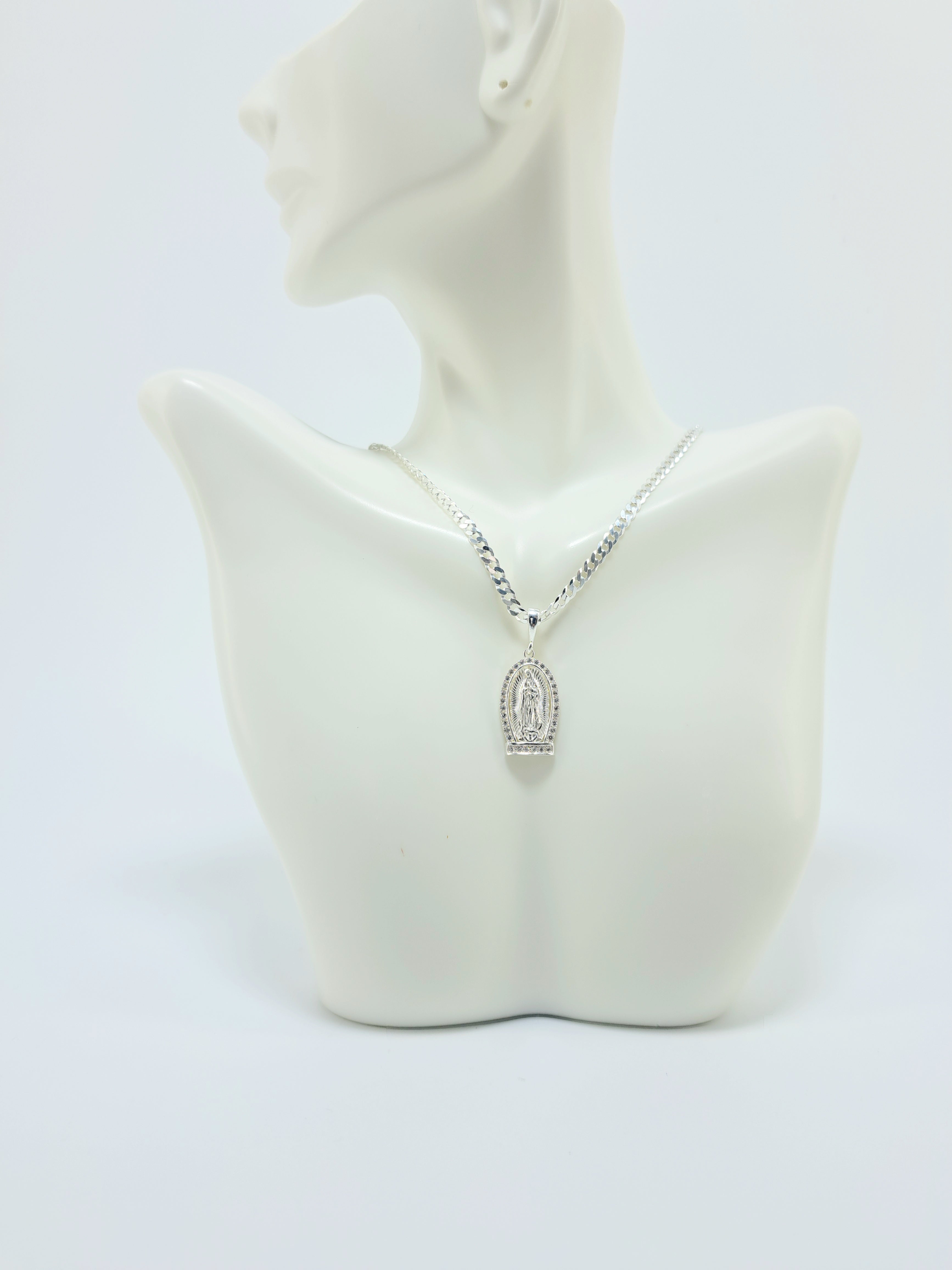 Medalla Guadalupe Circonio Blanca