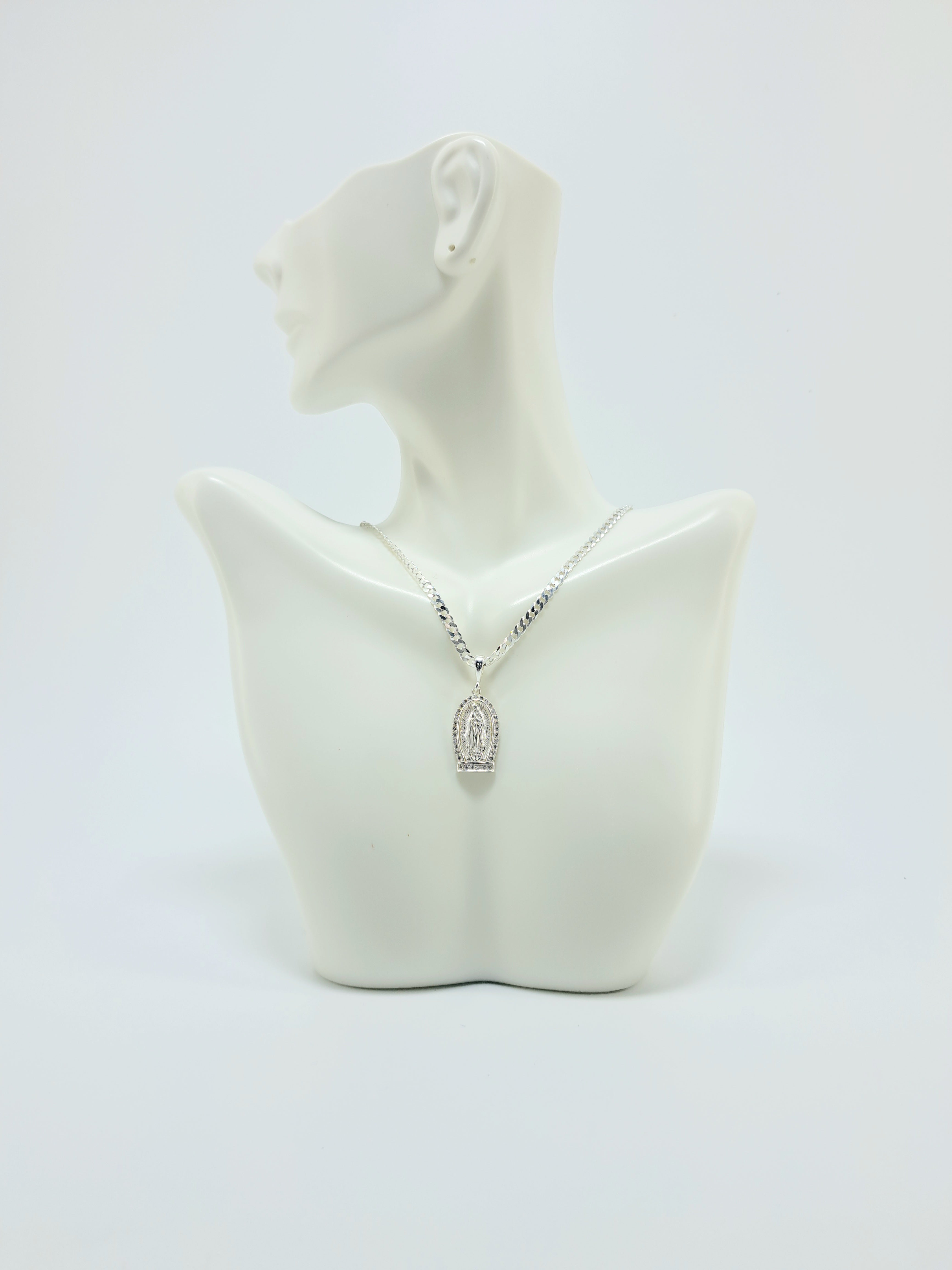 Medalla Guadalupe Circonio Blanca