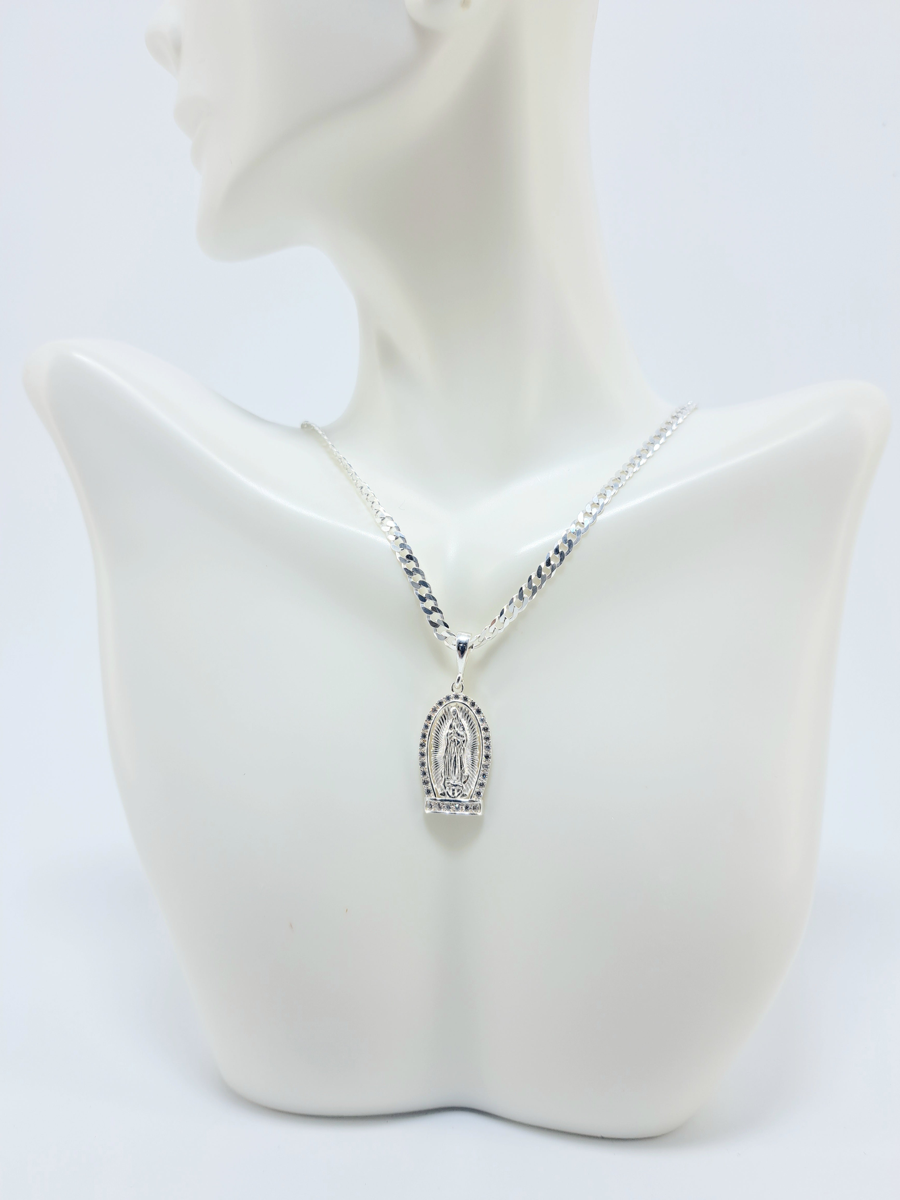 Medalla Guadalupe Circonio Blanca